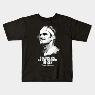 Roger Federer Quote Kids T-Shirt